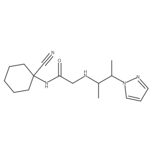 N-(1-cyanocyclohexyl)-2-{[3-(1H-pyrazol-1-yl)butan-2-yl]amino}acetamide结构式