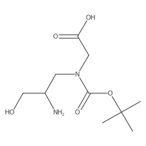 Glycine, N-(2-amino-3-hydroxypropyl)-N-[(1,1-dimethylethoxy)carbonyl]-, (S)- Structure