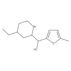2-Piperidinemethanol, 4-ethyl-I+/--(5-methyl-2-thienyl)- Structure