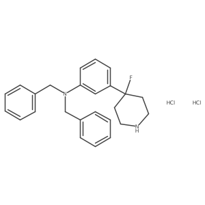 4-(3-Dibenzylaminophenyl)-4-fluoropiperidine dihydrochloride结构式