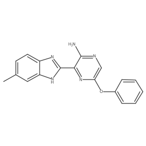 3-(6-methyl-1H-benzimidazol-2-yl)-5-phenoxy-pyrazin-2-amine结构式