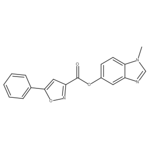1-methyl-1H-benzo[d]imidazol-5-yl 5-phenylisoxazole-3-carboxylate结构式