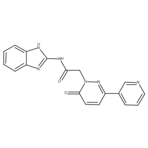 N-(1H-benzo[d]imidazol-2-yl)-2-(6-oxo-3-(pyridin-3-yl)pyridazin-1(6H)-yl)acetamide结构式