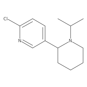 2-Chloro-5-(1-isopropylpiperidin-2-yl)pyridine结构式