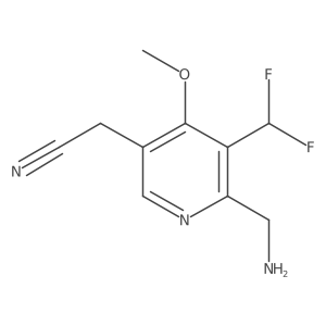 2-(Aminomethyl)-3-(difluoromethyl)-4-methoxypyridine-5-acetonitrile结构式