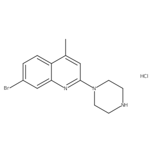 7-Bromo-4-methyl-2-(piperazin-1-yl)quinoline hydrochloride Structure