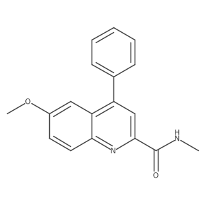 6-methoxy-N-methyl-4-phenylquinoline-2-carboxamide结构式