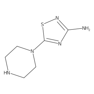 5-(Piperazin-1-yl)-1,2,4-thiadiazol-3-amine结构式