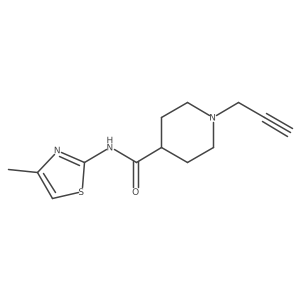 N-(4-methyl-1,3-thiazol-2-yl)-1-prop-2-ynylpiperidine-4-carboxamide结构式