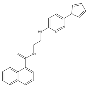N-(2-((6-(1H-pyrrol-1-yl)pyridazin-3-yl)amino)ethyl)-1-naphthamide结构式