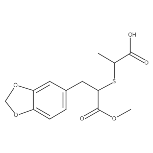 Methyl 2-(1-carboxyethyl)thio-3-(3,4-methylenedioxyphenyl)propionate Structure