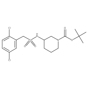 tert-Butyl 3-((2,5-dichlorophenyl)methylsulfonamido)piperidine-1-carboxylate结构式