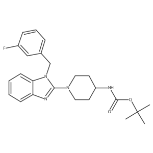 tert-butyl (1-(1-(3-fluorobenzyl)-1H-benzo[d]imidazol-2-yl)piperidin-4-yl)carbamate Structure