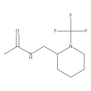 N-((1-(trifluoromethyl)piperidin-2-yl)methyl)acetamide结构式