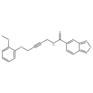 N-(4-(2-methoxyphenoxy)but-2-yn-1-yl)benzo[c][1,2,5]thiadiazole-5-carboxamide结构式
