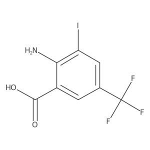 2-Amino-3-iodo-5-(trifluoromethyl)benzoic acid结构式