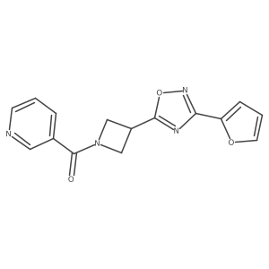 (3-(3-(Furan-2-yl)-1,2,4-oxadiazol-5-yl)azetidin-1-yl)(pyridin-3-yl)methanone结构式