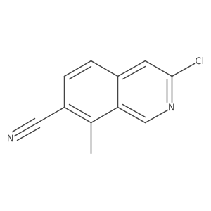 3-Chloro-8-methyl-7-isoquinolinecarbonitrile结构式