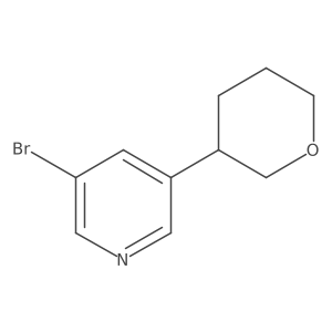 3-Bromo-5-(tetrahydro-2H-pyran-3-yl)pyridine结构式
