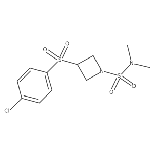 3-((4-chlorophenyl)sulfonyl)-N,N-dimethylazetidine-1-sulfonamide Structure