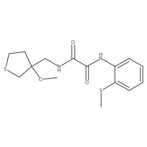 N1-((3-methoxytetrahydrothiophen-3-yl)methyl)-N2-(2-(methylthio)phenyl)oxalamide结构式