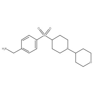 4-[1-(Tetrahydro-pyran-4-yl)-piperidine-4-sulfonyl]-benzylamine结构式