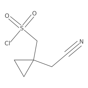 [1-(Cyanomethyl)cyclopropyl]methanesulfonyl chloride Structure
