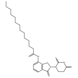 N-[2-(2,6-dioxo-3-piperidyl)-1-oxo-isoindolin-4-yl]tetradecanamide结构式
