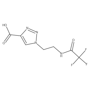 1-[2-(trifluoroacetamido)ethyl]-1H-1,2,3-triazole-4-carboxylic acid结构式