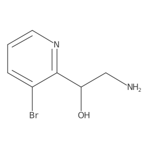 2-Amino-1-(3-bromopyridin-2-yl)ethan-1-ol结构式