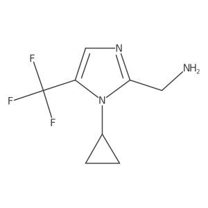 1H-Imidazole-2-methanamine, 1-cyclopropyl-5-(trifluoromethyl)-结构式