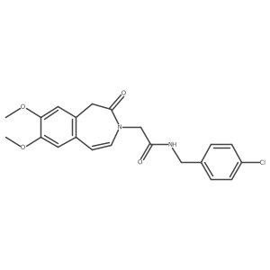 N-(4-chlorobenzyl)-2-(7,8-dimethoxy-2-oxo-1,2-dihydro-3H-3-benzazepin-3-yl)acetamide结构式