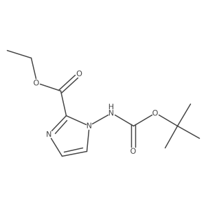 ethyl 1-((tert-butoxycarbonyl)amino)-1H-imidazole-2-carboxylate结构式