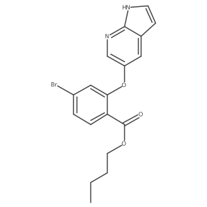 Butyl 2-((1H-pyrrolo[2,3-b]pyridin-5-yl)oxy)-4-bromobenzoate Structure
