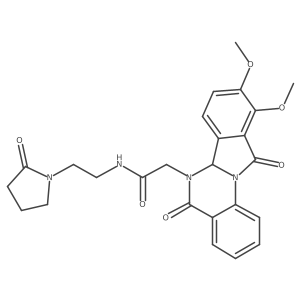 2-(9,10-dimethoxy-5,11-dioxo-6a,11-dihydroisoindolo[2,1-a]quinazolin-6(5H)-yl)-N-[2-(2-oxopyrrolidin-1-yl)ethyl]acetamide Structure
