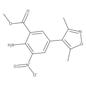 Methyl 2-amino-5-(3,5-dimethylisoxazol-4-yl)-3-nitrobenzoate Structure