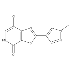 7-chloro-2-(1-methyl-1H-pyrazol-4-yl)thiazolo[5,4-c]pyridin-4(5H)-one结构式