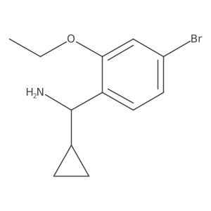 Benzenemethanamine, 4-bromo-I+/--cyclopropyl-2-ethoxy- Structure