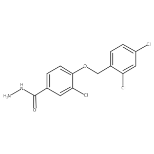 3-Chloro-4-((2,4-dichlorobenzyl)oxy)benzohydrazide结构式