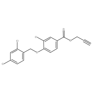 Prop-2-yn-1-yl 3-chloro-4-[(2,4-dichlorobenzyl)oxy]benzoate结构式