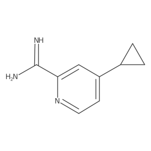 4-cyclopropyl-2-Pyridinecarboximidamide结构式