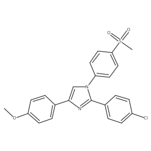 1h-Imidazole,2-(4-chlorophenyl)-4-(4-methoxyphenyl)-1-[4-(methylsulfonyl)phenyl]- Structure