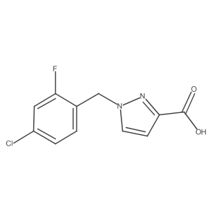 1-[(4-Chloro-2-fluorophenyl)methyl]-1H-pyrazole-3-carboxylic acid结构式