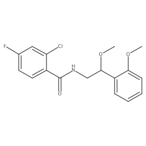 2-chloro-4-fluoro-N-[2-methoxy-2-(2-methoxyphenyl)ethyl]benzamide Structure