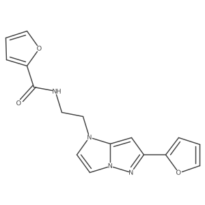N-(2-(6-(furan-2-yl)-1H-imidazo[1,2-b]pyrazol-1-yl)ethyl)furan-2-carboxamide结构式