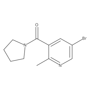 5-Bromo-2-methyl-3-[(pyrrolidin-1-yl)carbonyl]pyridine Structure