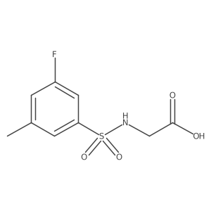 2-(3-Fluoro-5-methylbenzenesulfonamido)acetic acid结构式