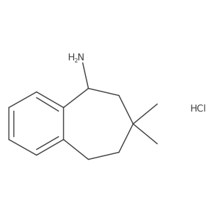 7,7-dimethyl-6,7,8,9-tetrahydro-5H-benzo[7]annulen-5-amine hydrochloride结构式
