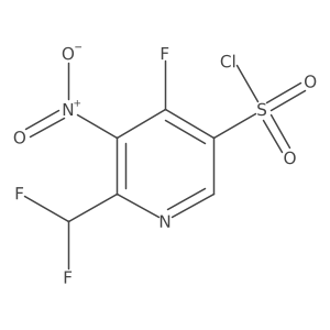 2-(Difluoromethyl)-4-fluoro-3-nitropyridine-5-sulfonyl chloride Structure