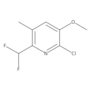 2-Chloro-6-(difluoromethyl)-3-methoxy-5-methylpyridine Structure